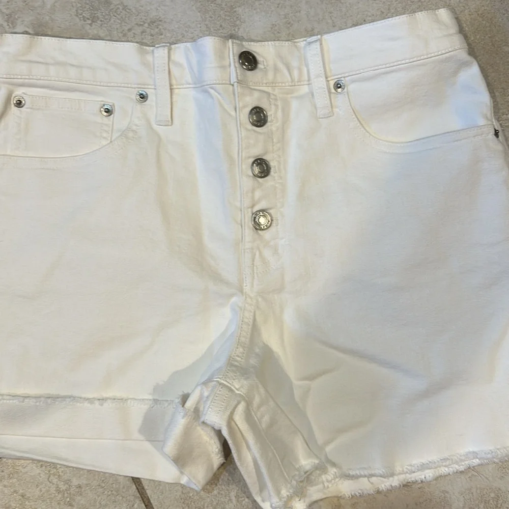 J. Crew White Denim Jean Shorts